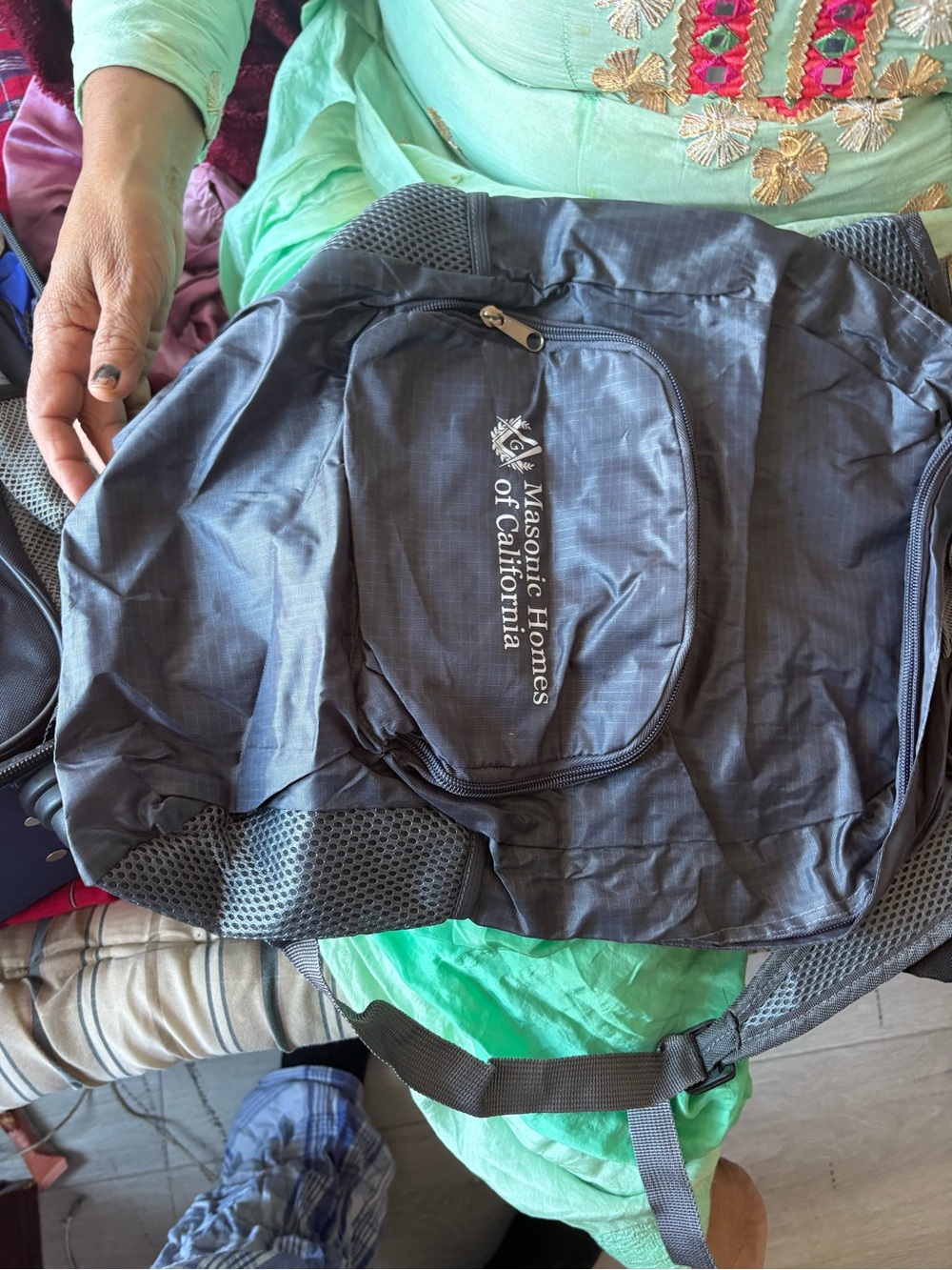 Bundle of backpacks